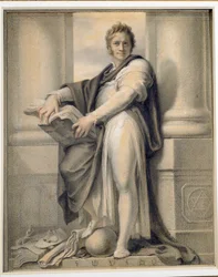 Autoportret (węgiel, wc na papierze)